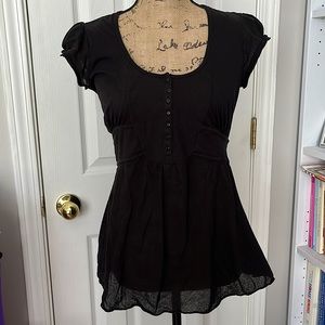 DKNY tie back blouse